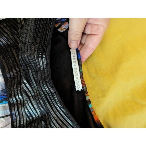 DIDIER parakian layered mesh cocktail dress sz 8 colorful sleeveless mini euc - Picture 3 of 7